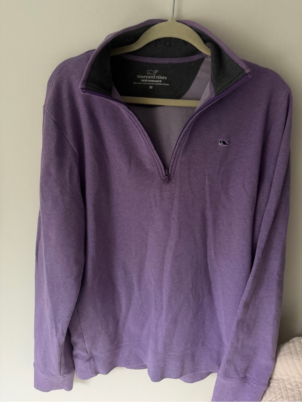 Vineyard Vines Men's Lavender Quarter-Zip Pullover